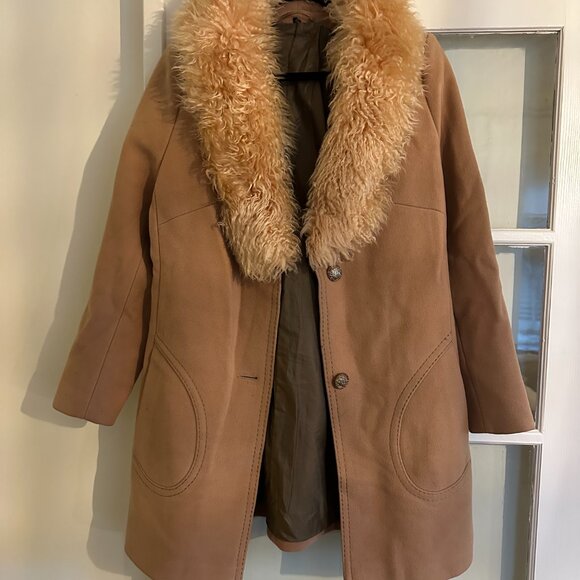 vintage coat with fur collar - Picture 4 of 7